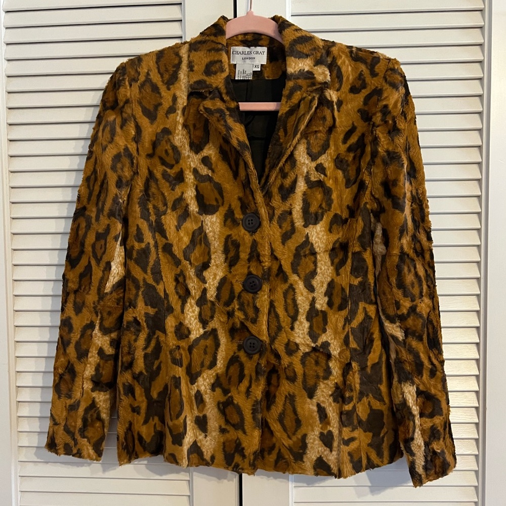 Charles Gray London Cheetah Print Blazer